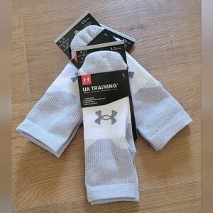 New 3 Pairs Under Armour Training Crew Sock Size: 8-12